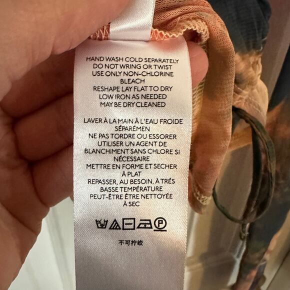 Urban Outfitters Shona Cinched Mesh Top Long Sleeve Multicolor Size Small - Picture 6 of 7